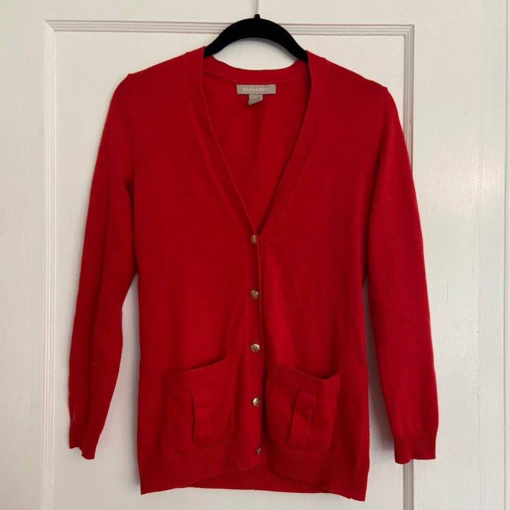 Banana Republic Cardigan, XS in Red